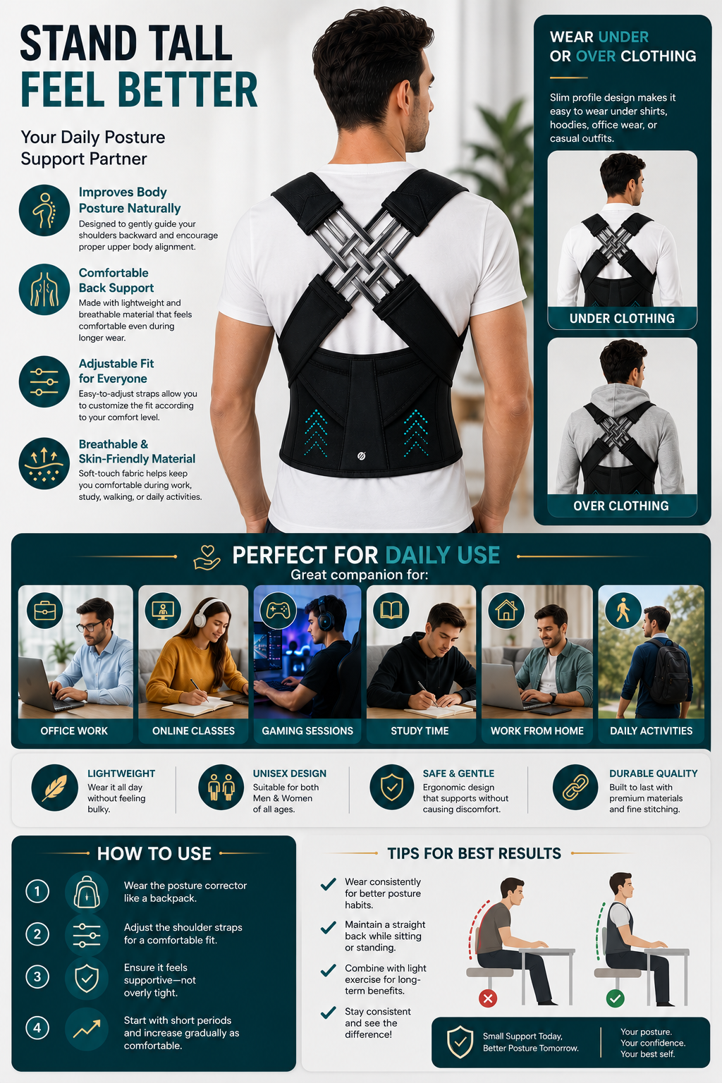 Premium Adjustable Posture Corrector